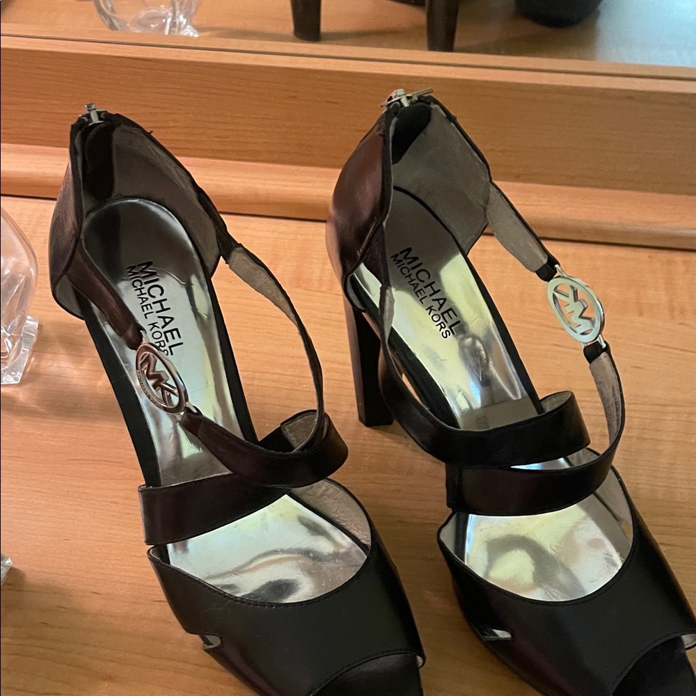 Michael Kors Dark Brown Strappy Heels